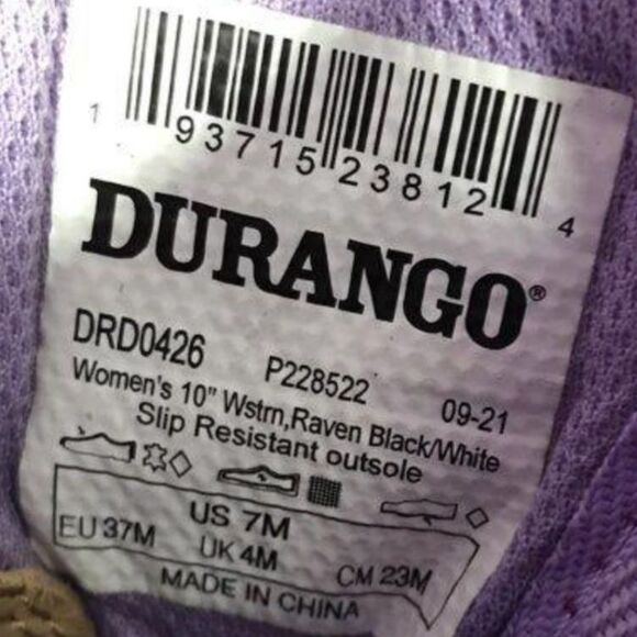 Durango Lady Rebel Western Boots - Size 7 - Picture 5 of 5